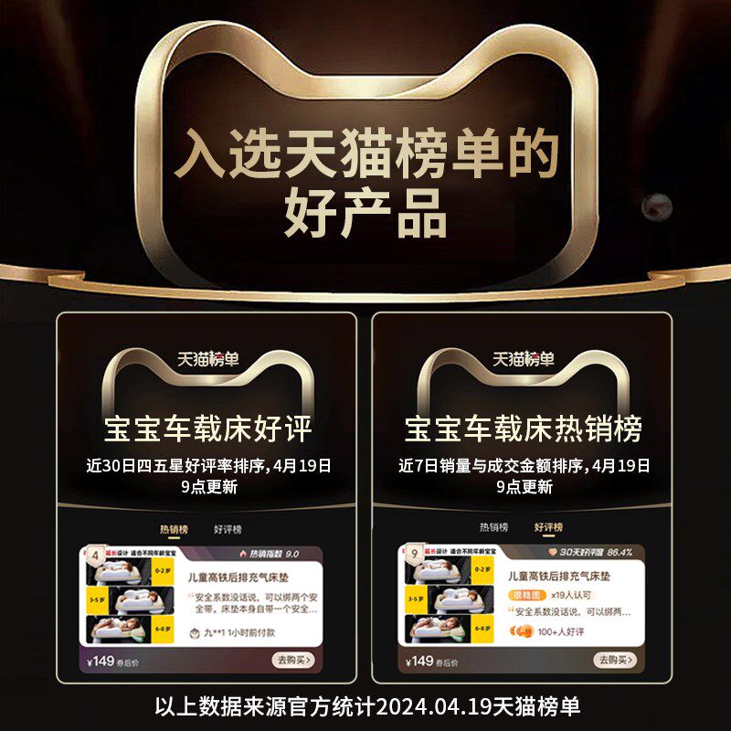 车载婴儿床充气床垫坐车神器宝宝长途睡觉汽车后排高铁儿童休息床