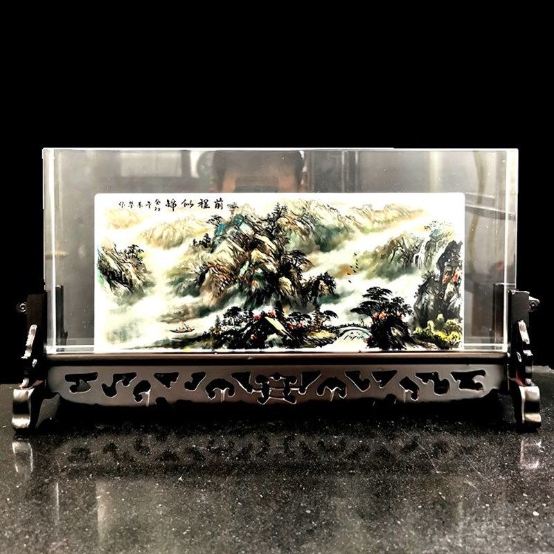 衡水内画屏风纯手工绘制摆件办公室装饰品收银台饭店公司开业礼品