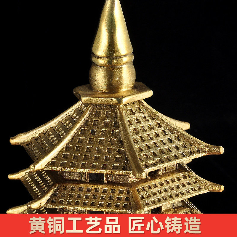 特大号铜十三层13层文昌塔摆件书房摆设老板办公室桌面书房工艺品