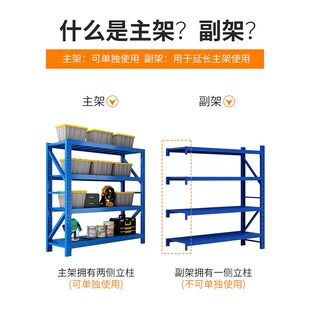 仓储货架仓储家用多层置物架x仓库库房储物架金属层架货物展示架