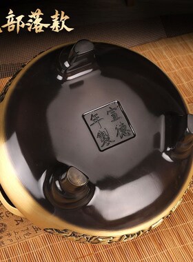 纯铜香炉套装烛台金玉满堂家x用大号全铜八件套果盘招财酒杯财神