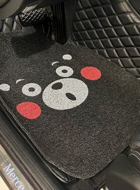 汽车脚垫防滑丝圈通用卡通简约防脏车内地毯装饰车垫加厚