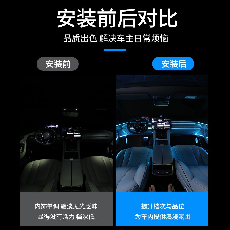 适用于智界S7汽车氛围灯专用车内智能幻彩流光车门灯高端内饰改装