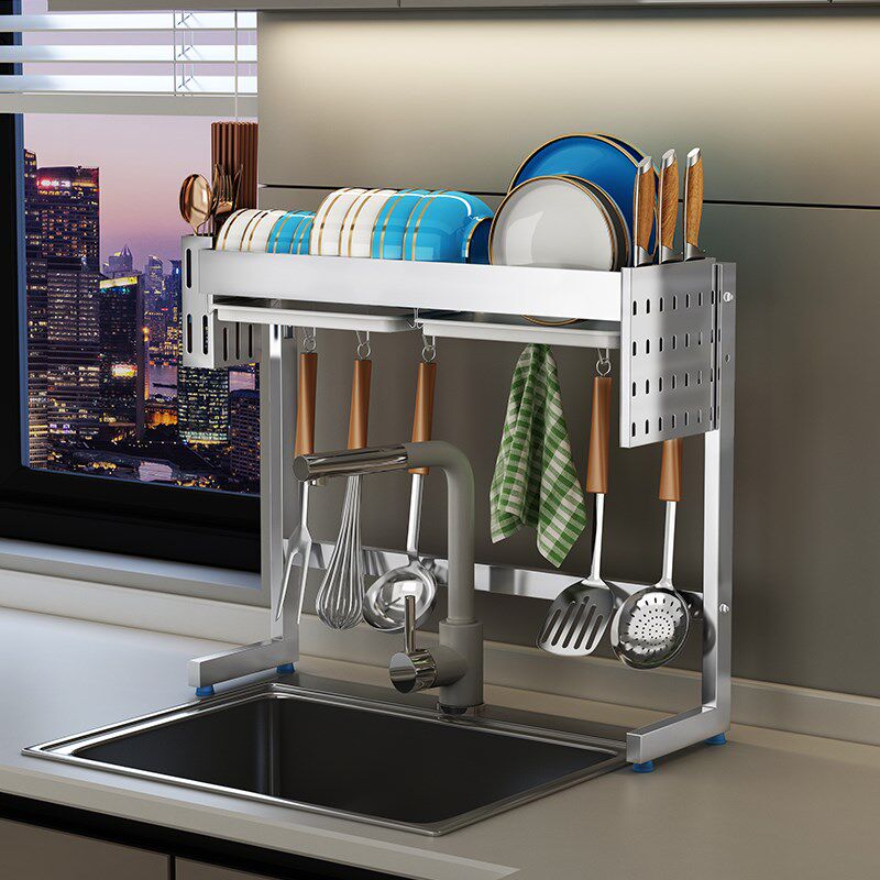 304不锈钢厨房窗台置物架窄款碗架沥水架小型极窄碗碟碗盘收纳架