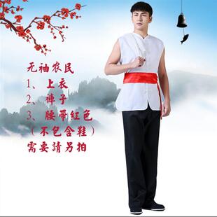 男女农民演出服抗战敌后武工队八路民兵游击队员舞台话剧表演服装