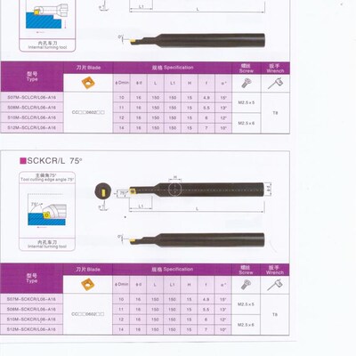 弹簧合金钢内孔车刀S07 8 12 6 20 25 32 SCKCR06 CZCR CFCR 翰琛