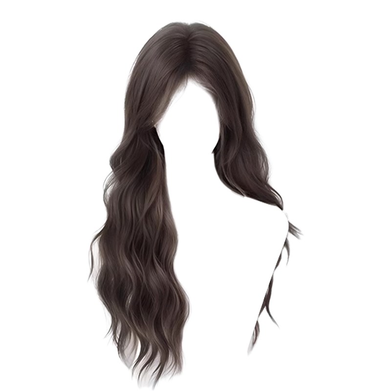 粉黛美宿假发全头套女长卷发不用戴发网日常高颅顶水波纹假发套