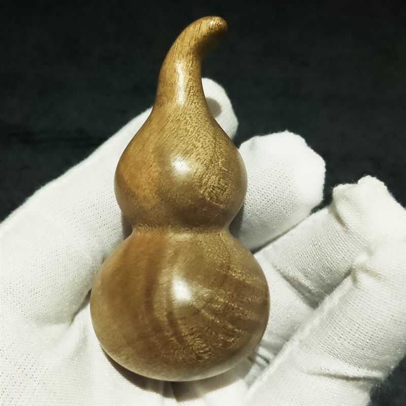 金丝楠木小葫芦手把件阴沉木水波纹木雕刻汽车钥匙扣挂件文玩手捻