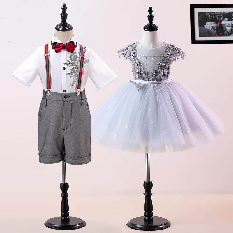 儿童合唱团演出服幼儿园毕业照礼服男女童蓬蓬纱裙中小学生表演服