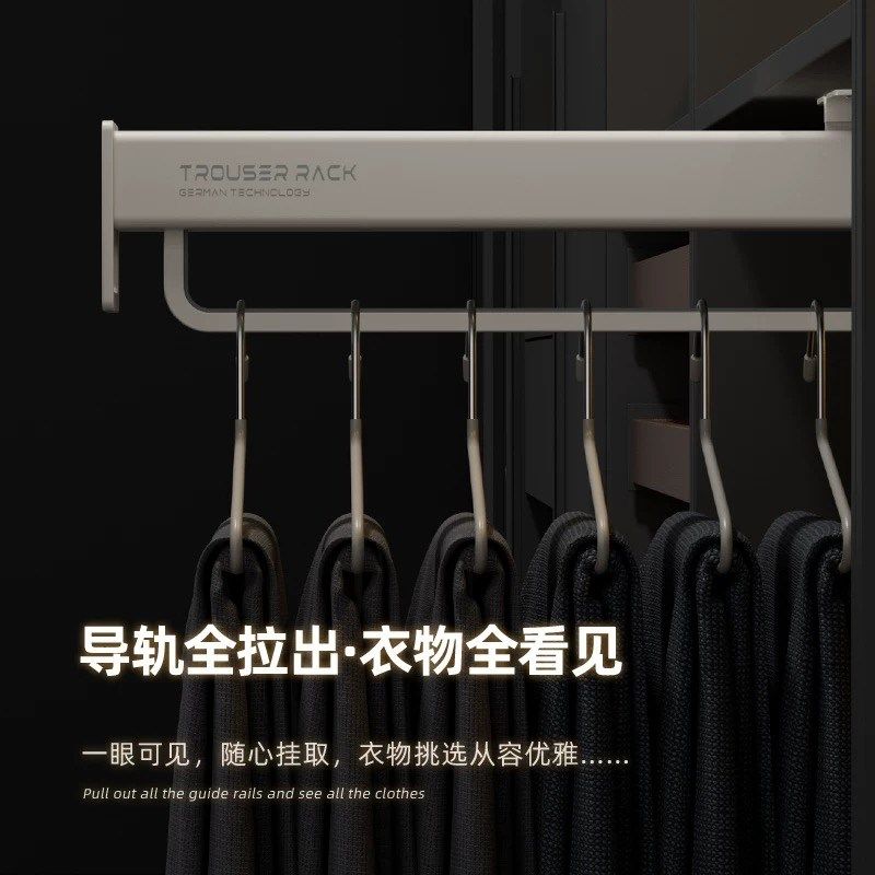 挂衣杆衣柜内抽拉式衣橱顶装伸缩衣柜挂衣杆衣通杆横杆衣帽间配件