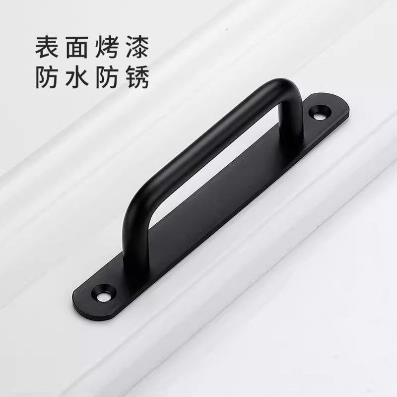 高级感免打孔不锈钢衣柜移门推拉手抽屉把手橱柜子提手柄明装玻璃