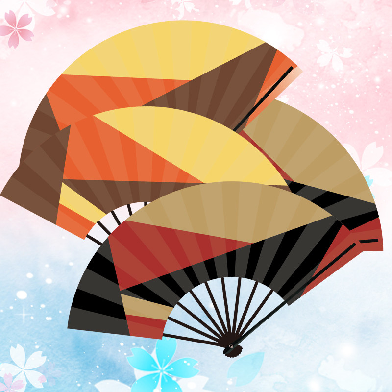 独品扇坊动漫偶像梦幻祭2十骨烤漆骨折扇配流苏绢布双面印刷扇子
