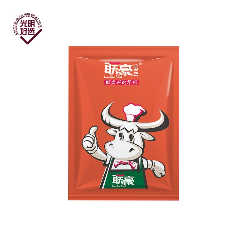 【6袋20片】光明联豪黑椒牛肉饼300g(75g*4片装,共20片)