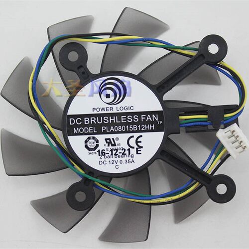 原装Asus/华硕 显卡风扇 PLA08015B12HH 12V 0.35A4线双滚珠风扇