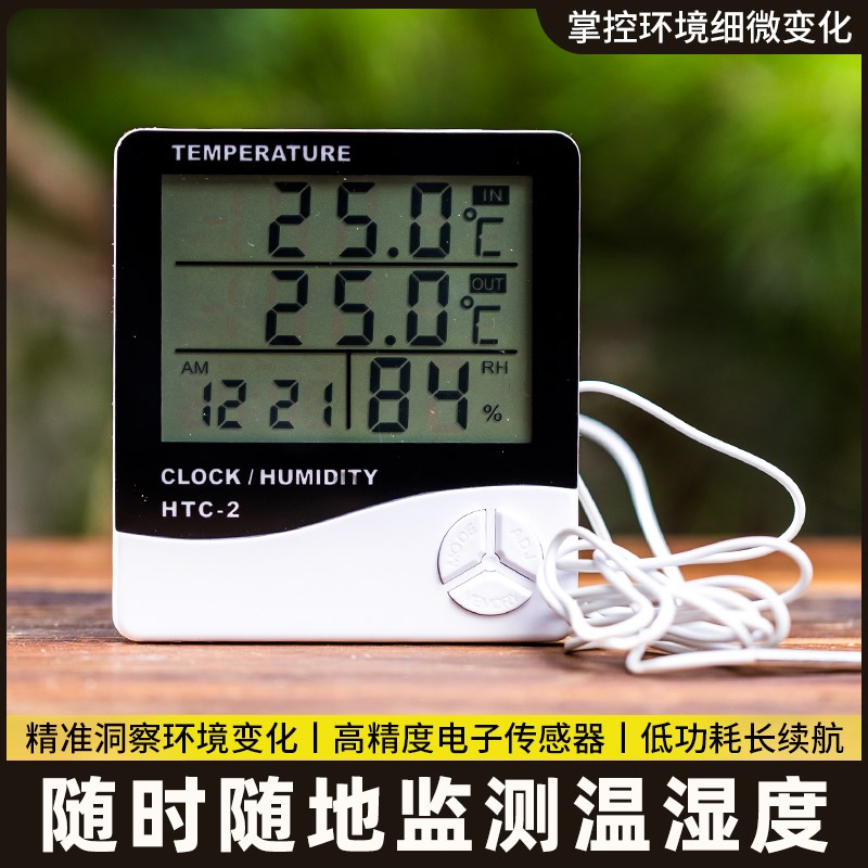 温度计大棚养殖专用温室蔬菜种植精准监测室内家用壁挂温湿度计表图片
