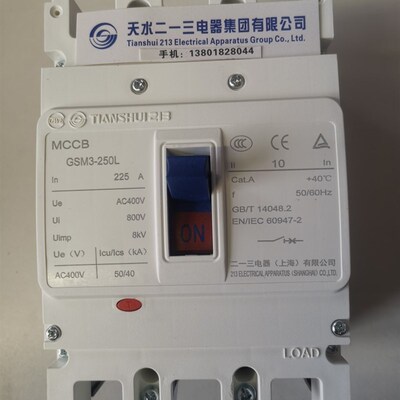 原装正品 天水二一三塑壳断路器GSM3-250L /3300 100A-250A