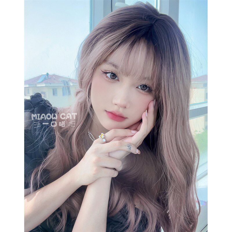 一口喵假发女自然刘海日常长卷温柔渐变网红全头套Lolita修脸假毛
