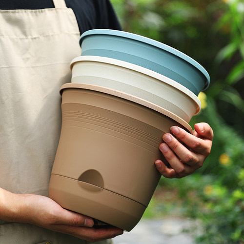 塑料花盆大口径懒人加仑盆个性吊兰花绿萝盆北欧简约创意小盆栽盆