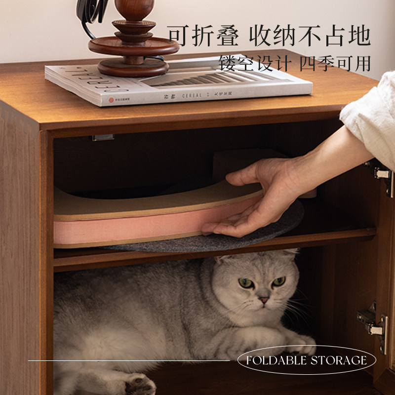 【造物神榜】十八纸猫窝四季通用舒适猫屋房子半封闭式猫饰品摆件