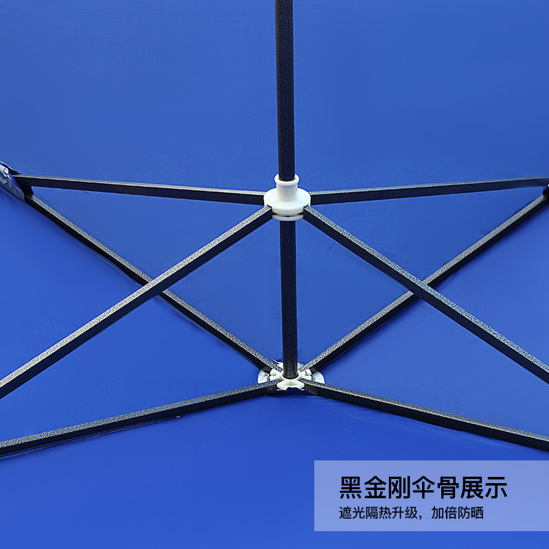 大号户外遮阳伞双层摆摊伞方形太阳伞庭院伞大型雨伞四方伞地摊伞