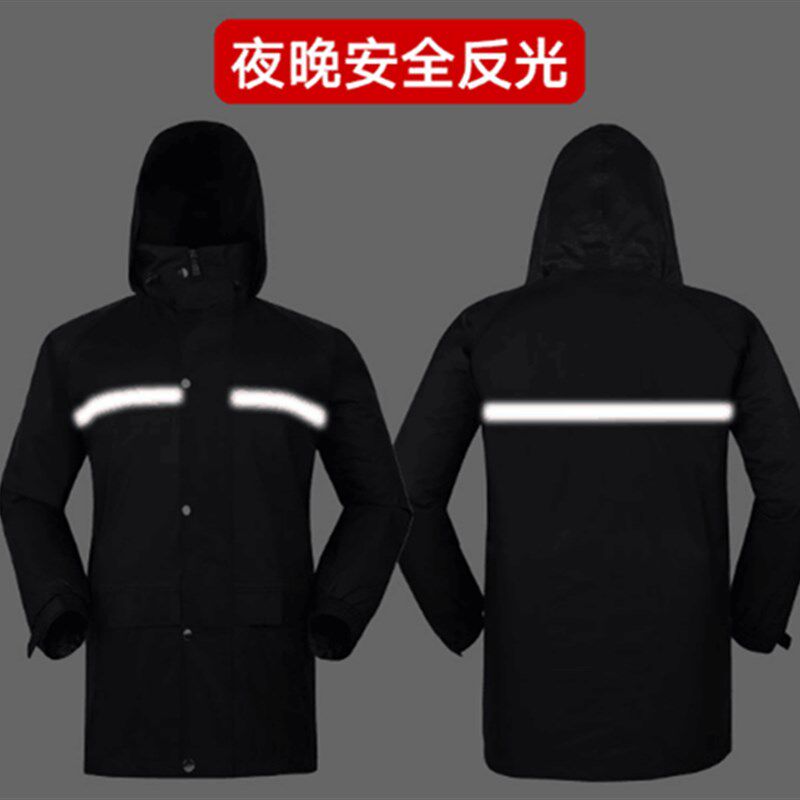双口袋单件雨衣双层网衬可拆双帽沿骑行外卖耐磨防风防水透气上衣