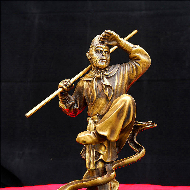 开业纯铜猴子摆件齐天大圣踏云孙悟空 斗战胜佛神像家居工艺品