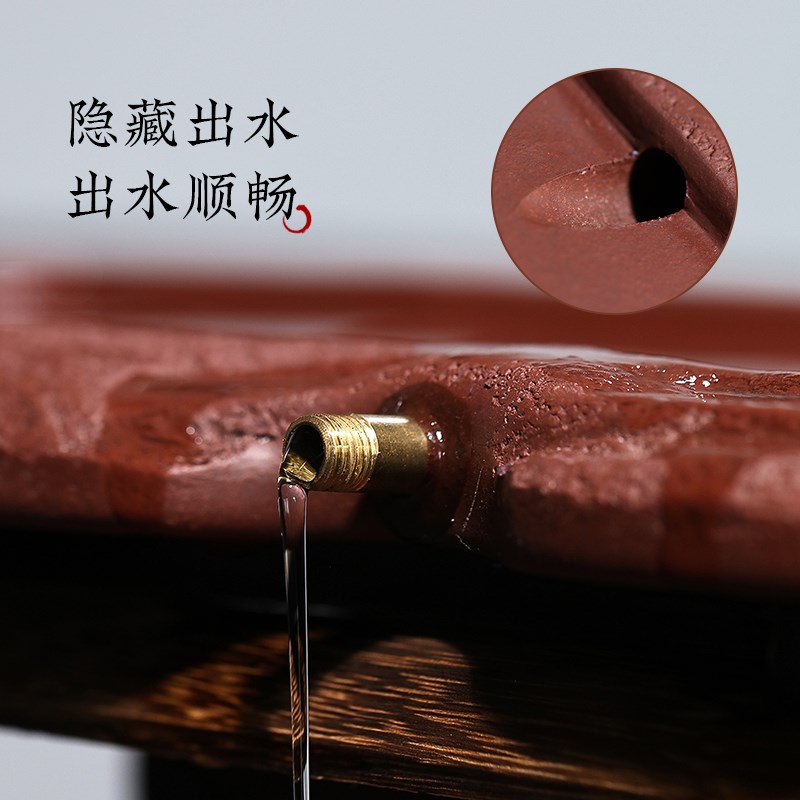 烹茶清心,对饮怡情 宜兴清水泥纯手工紫砂泡茶台湿泡小茶盘漏水