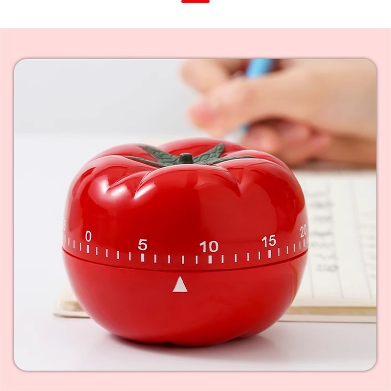 迷你番茄闹钟提醒学生自律神器学习专用旋转机械静音倒计时定时器