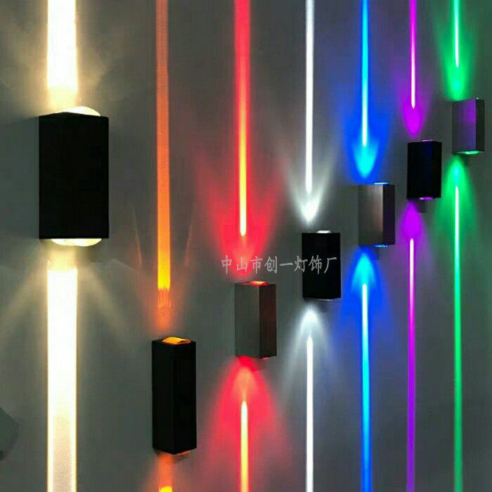 LED户外防水双头上下聚光壁灯别墅酒吧外墙门口过道楼梯灯柱子灯