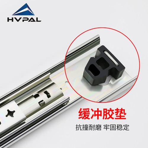 53宽重型滑轨加厚三节导轨工业承重侧装滑道楼梯柜抽屉消防车房车
