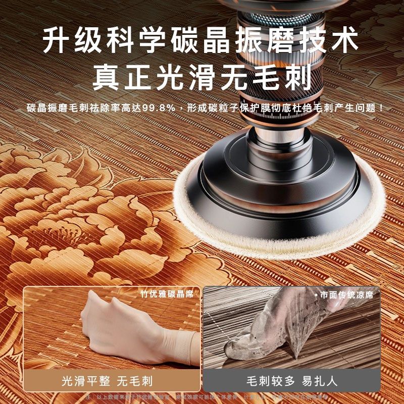 夏季竹席可折叠1.5米凉席大床双面两用直筒凉席席子四季通用新款