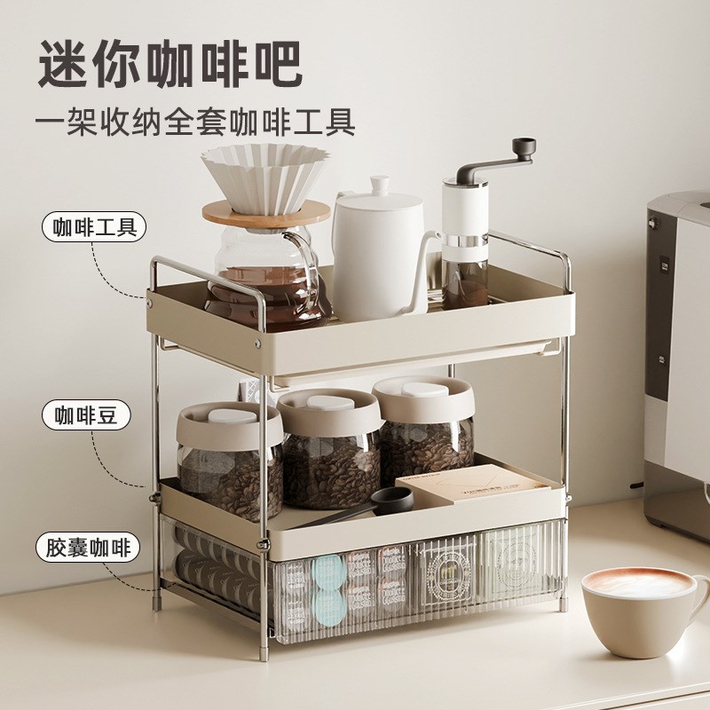 杯架杯子收纳置物架桌面放水杯收藏架餐托盘家用茶杯架双层沥水