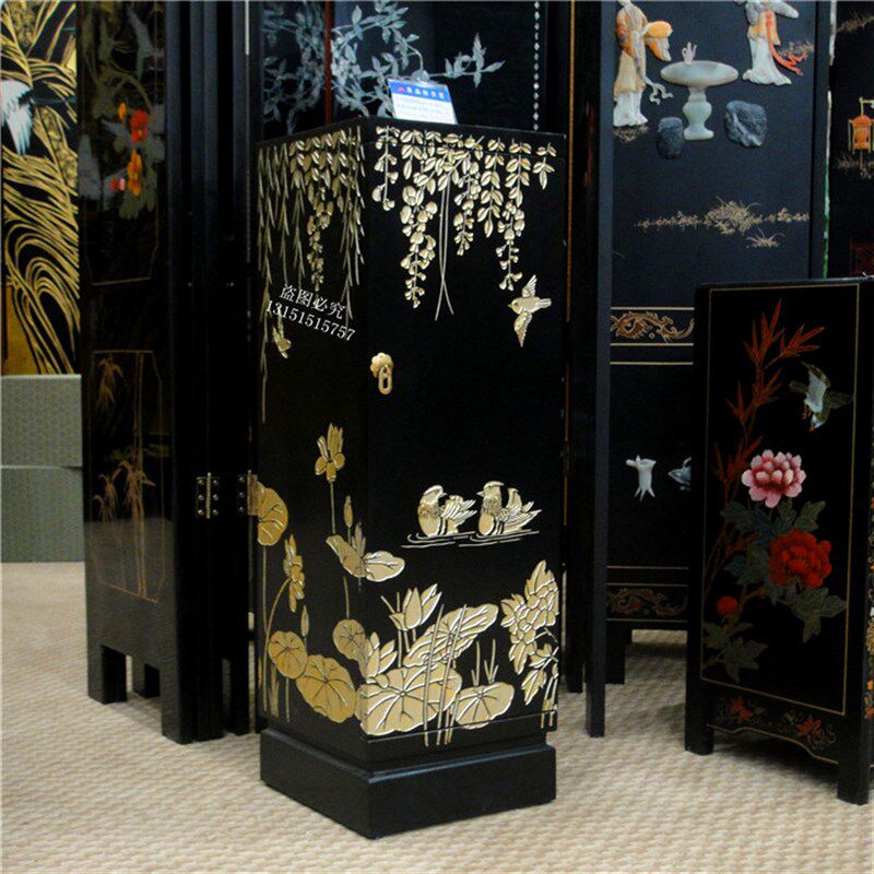 扬州漆器厂 家具 柜子*新中式古典*立柜 角柜 玄关柜 装饰柜