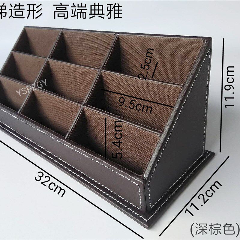 大容量多层9格皮名片盒商务地产展厅前台名片架酒店收纳定做高端