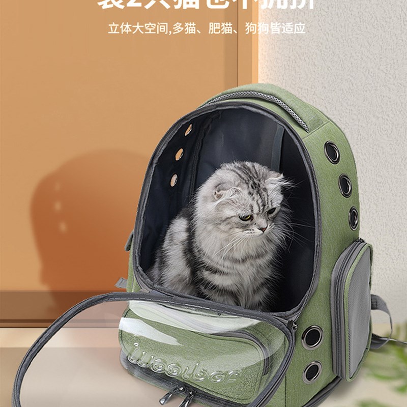 猫包外出便携透气太空宠物舱双肩猫背包猫笼狗狗猫书包猫咪用品高