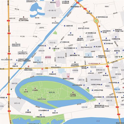 2024新款盘锦市城区地图办公室挂图高清防水墙壁装饰实物推荐定制