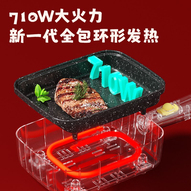 日式玉子烧煎锅家用插电可调温厚蛋烧煎牛排长方形平底早餐不粘锅