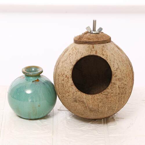 小鸟窝鸟巢椰子壳窝虎皮鹦鹉窝鸟笼配件用品保暖小房子装饰八哥窝
