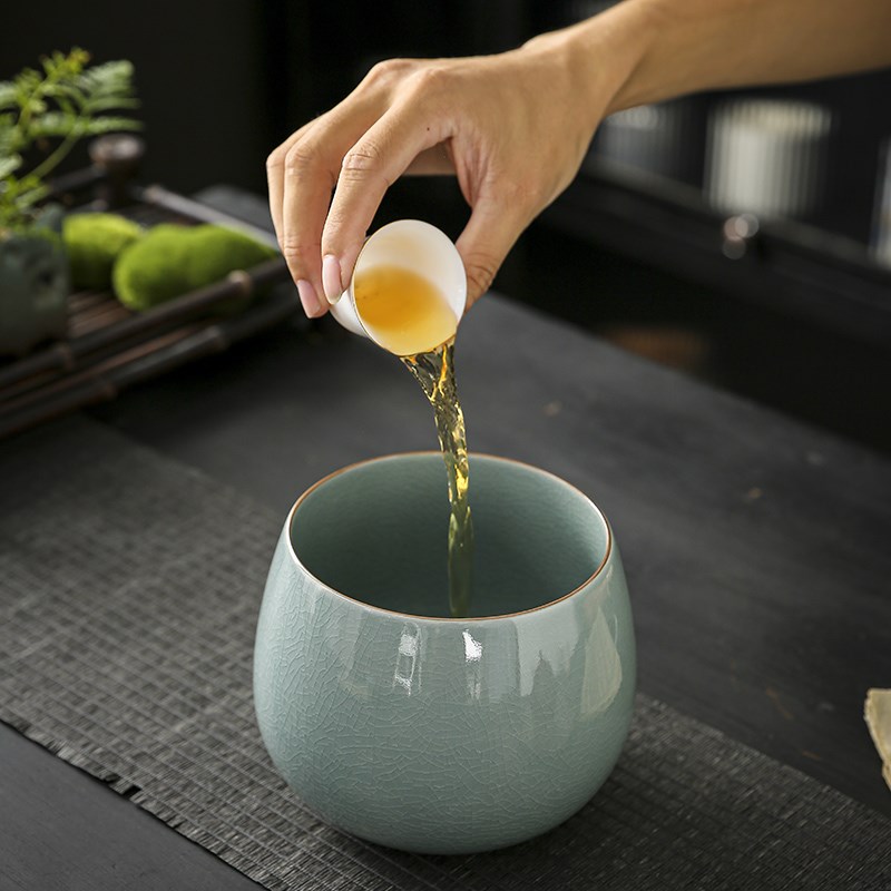 茶洗缸陶瓷茶渣缸茶叶废水缸大号桌面倒茶水盅洗茶具盆茶钵建水盂