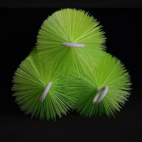鱼池毛刷过滤材料过滤池毛刷滤材锦鲤鱼池过滤毛刷绿色净水过滤刷