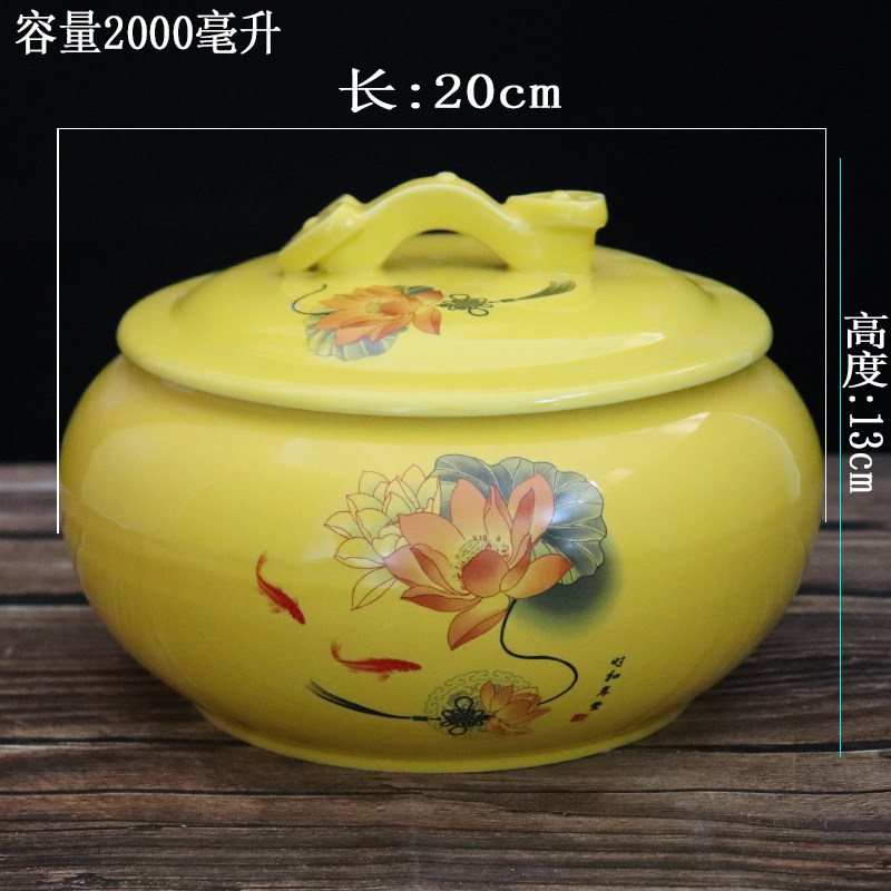 大号佛跳墙隔水炖盅陶瓷中式瓦罐带盖家用酒店沙县商用汤煲配托盘