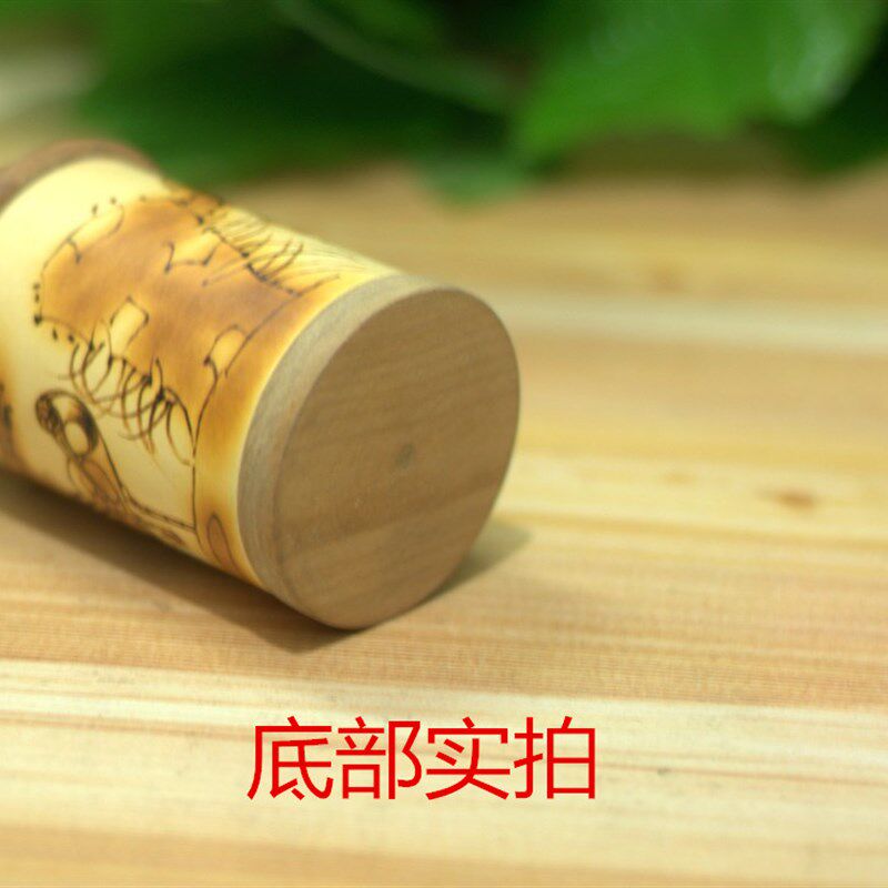 天然葫芦茶叶罐摆件梨木口盖礼物礼品罐子茶叶筒子随身携带小号
