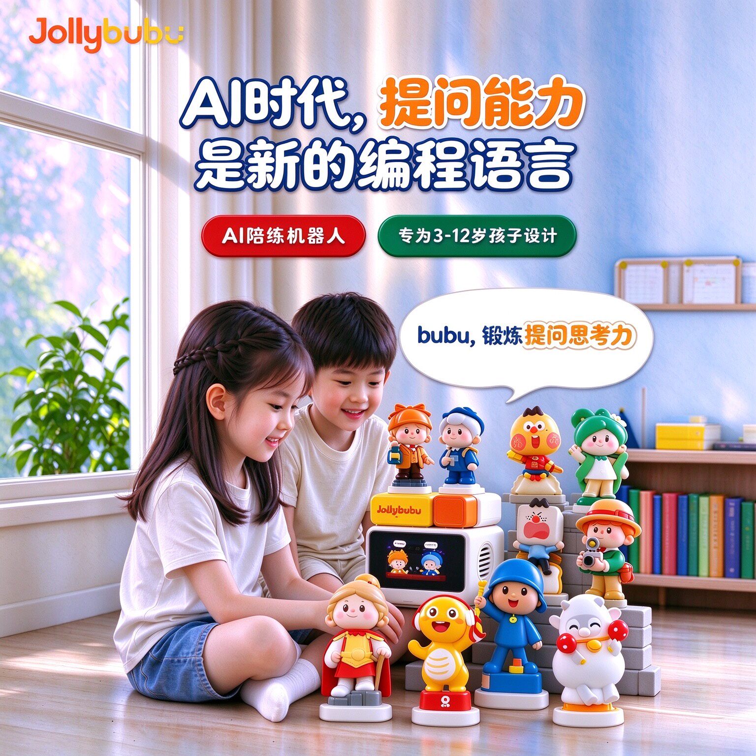 JollybubuAI早教学习机3-12岁