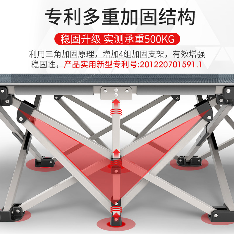 RESTAR瑞仕达折叠床单人办公室午睡床午休躺椅家用简易便携行军床