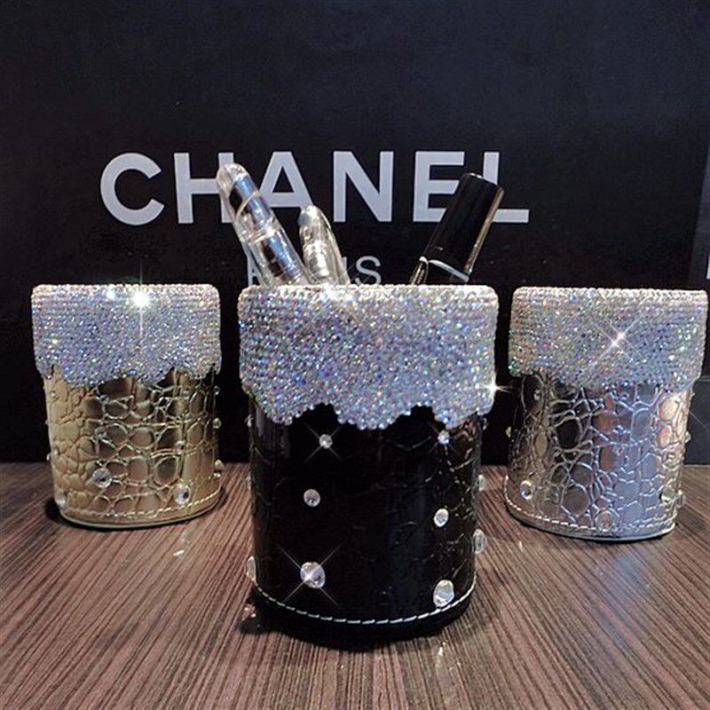 创意时尚 办公室用品 镶钻水钻水晶笔筒 多功能个性笔筒 创意礼品