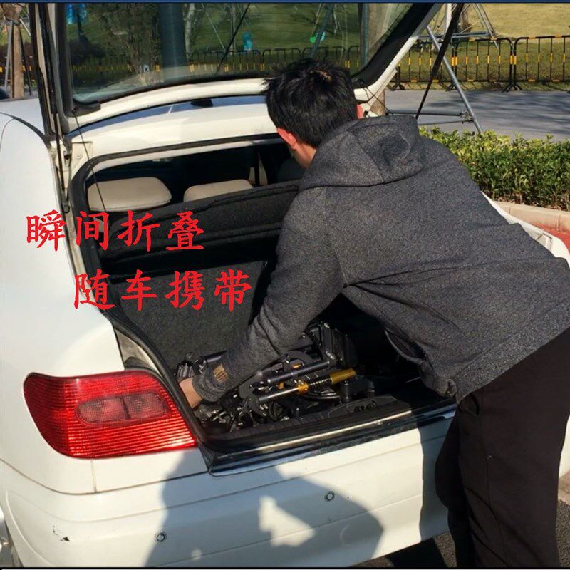 简行倒三轮折叠便携电动自行车优质锂电亲子房车旅游代步车