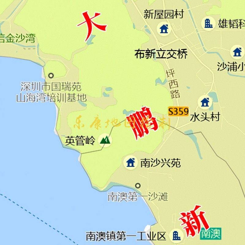 新款深圳市行政区画 划地图办公室挂画 画高清大尺寸可定制电子版