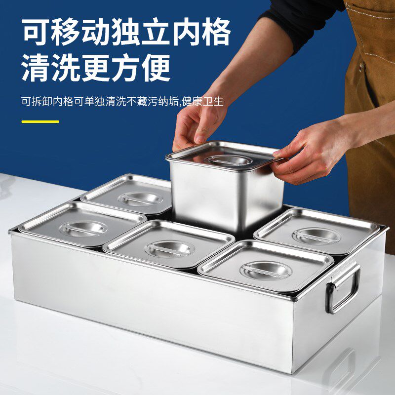 餐厅不锈钢调味料罐组合套装调料盒商用佐料收纳盒酒店厨房调料盒