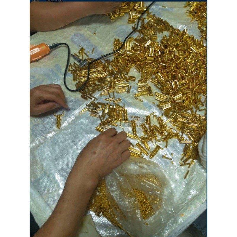 黄铜多功能金属美容滚针面部滚轮耳穴笔点穴棒器摩滚针经络家