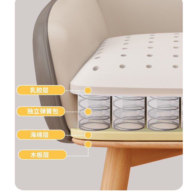 电脑椅子轻奢高级家用舒适久坐女生卧室化妆椅宿舍书桌靠背办公椅